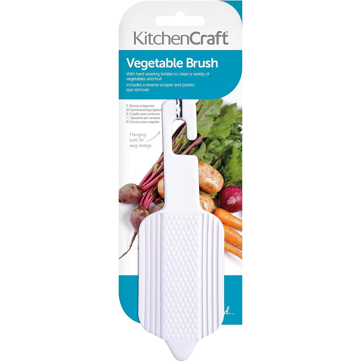 Cepillo de Verduras KitchenCraft, Cerdas Duraderas 16.5cm