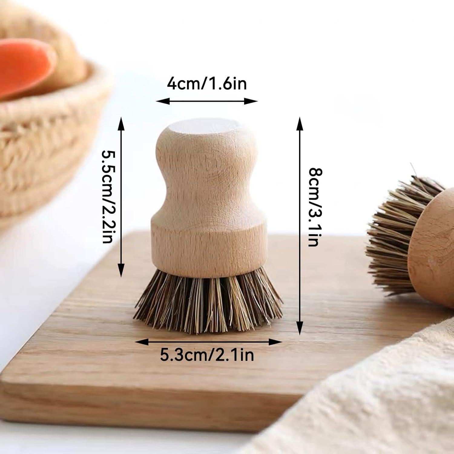 Cepillo de Limpieza de Verduras Agatige con Mango de Madera