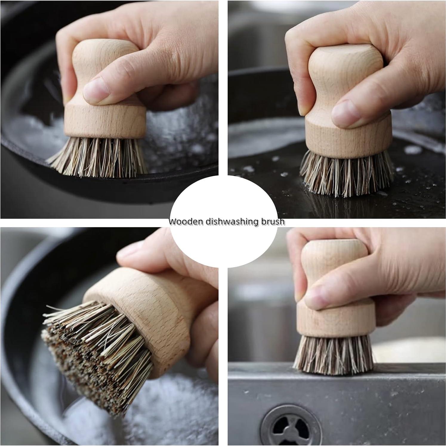 Cepillo de Limpieza de Verduras Agatige con Mango de Madera