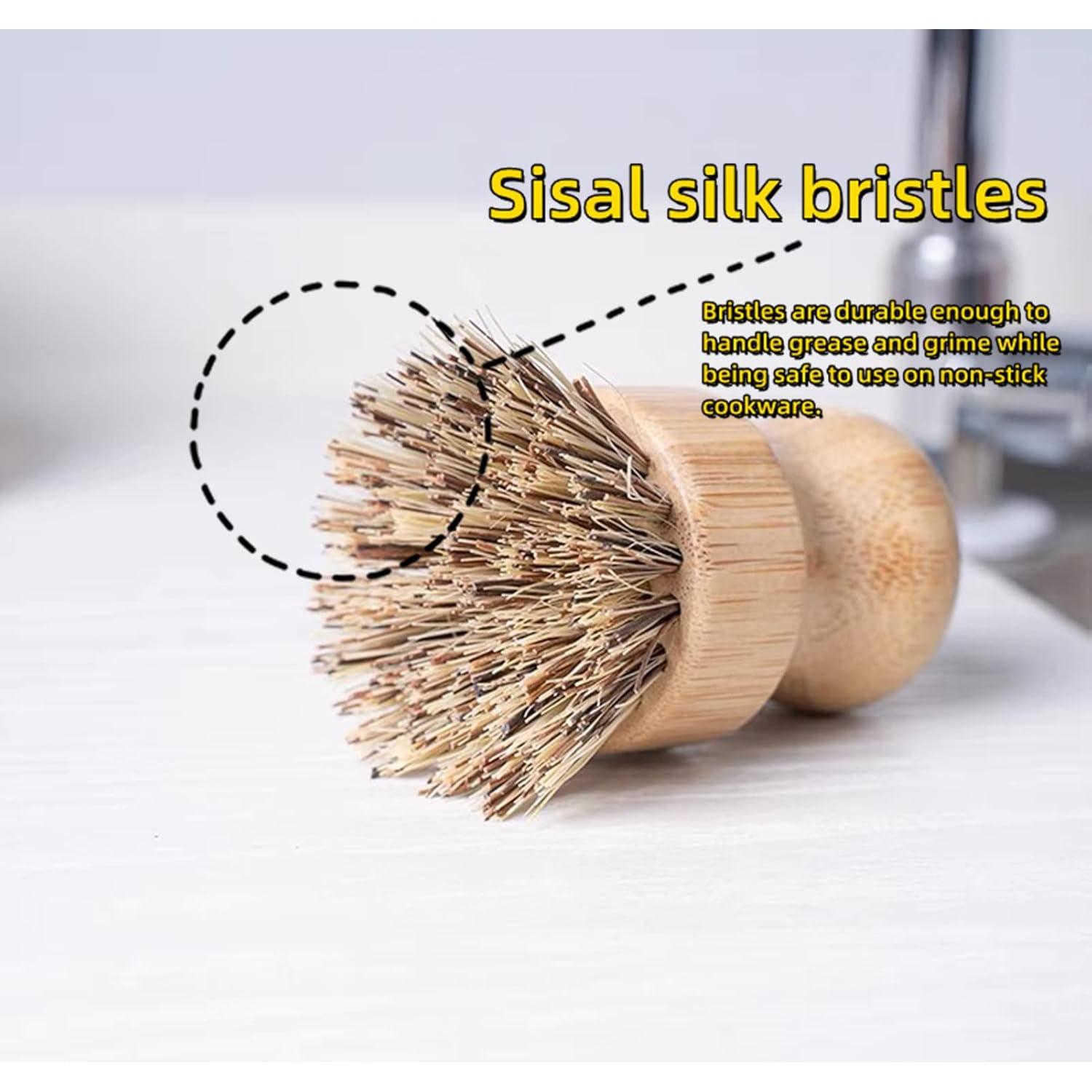 Cepillo de Limpieza de Verduras Agatige con Mango de Madera