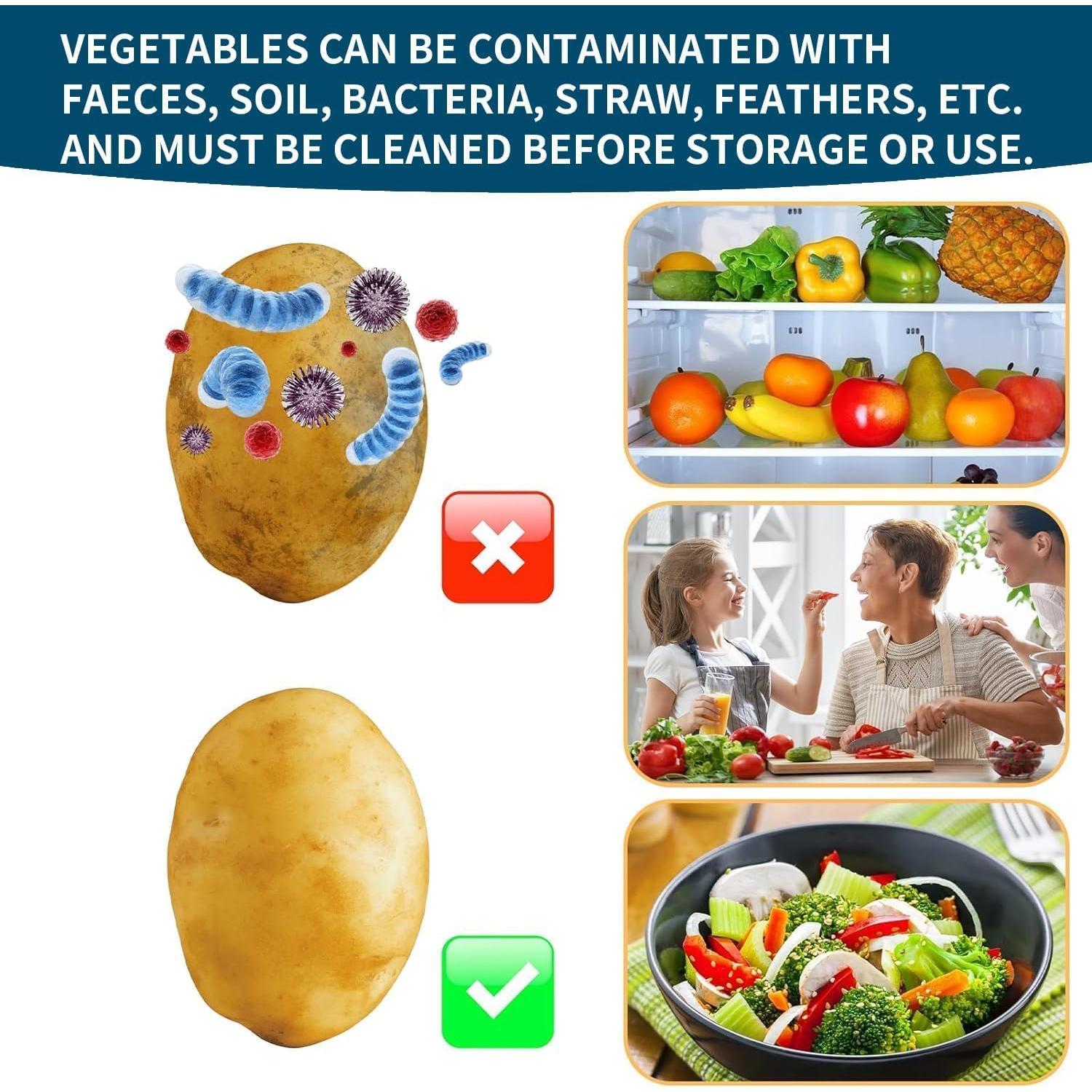 Cepillo Limpiador de Verduras Zorgons Azul Cielo