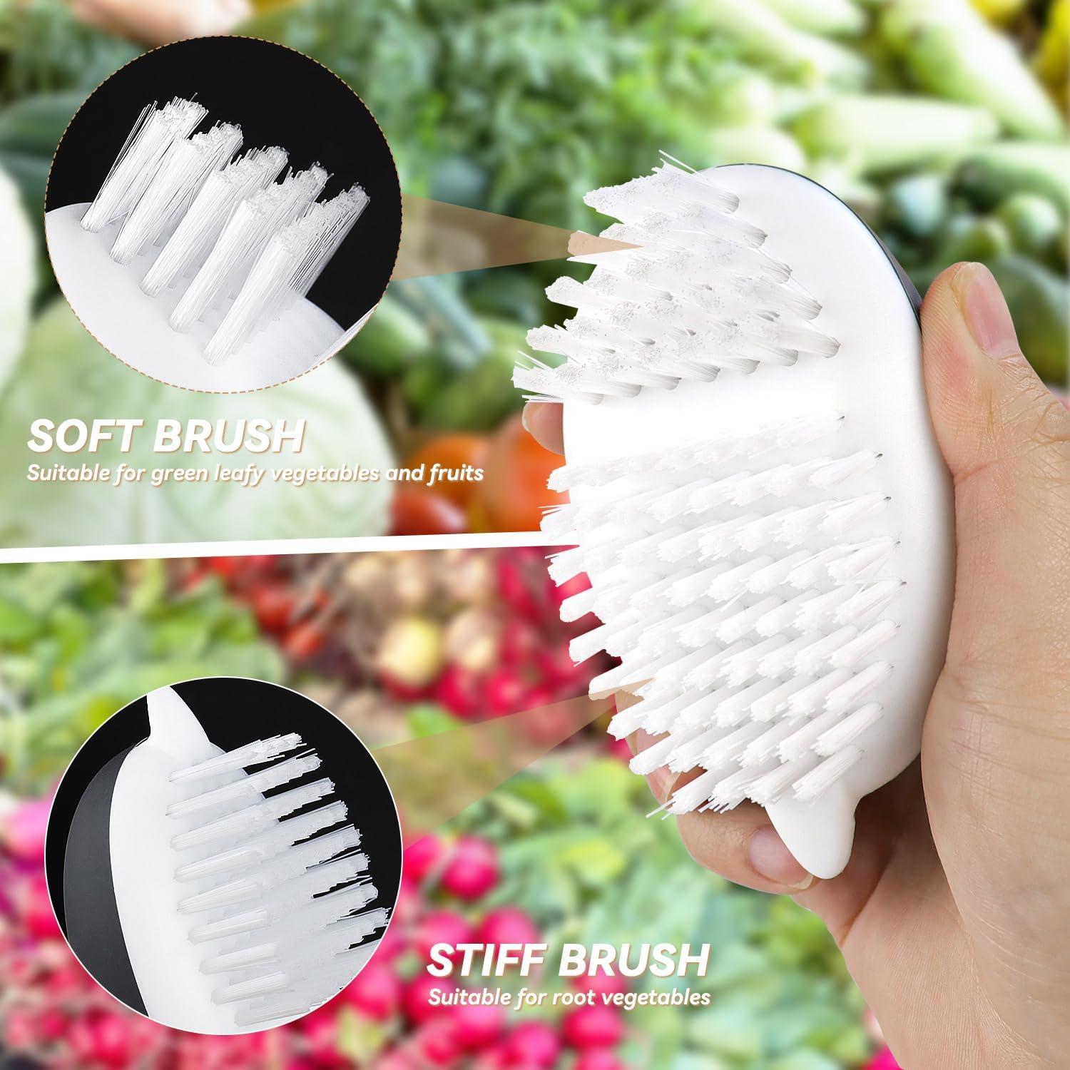 Cepillo de Verduras Yuntop Antideslizante Gris 2 Piezas