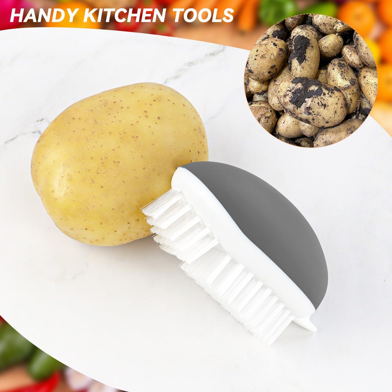 Cepillo de Verduras Yuntop Antideslizante Gris 2 Piezas