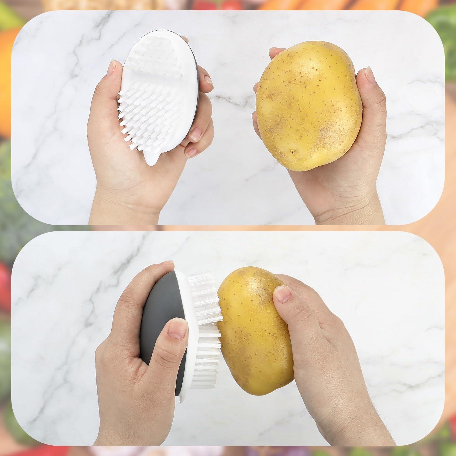 Cepillo de Verduras Yuntop Antideslizante Gris 2 Piezas