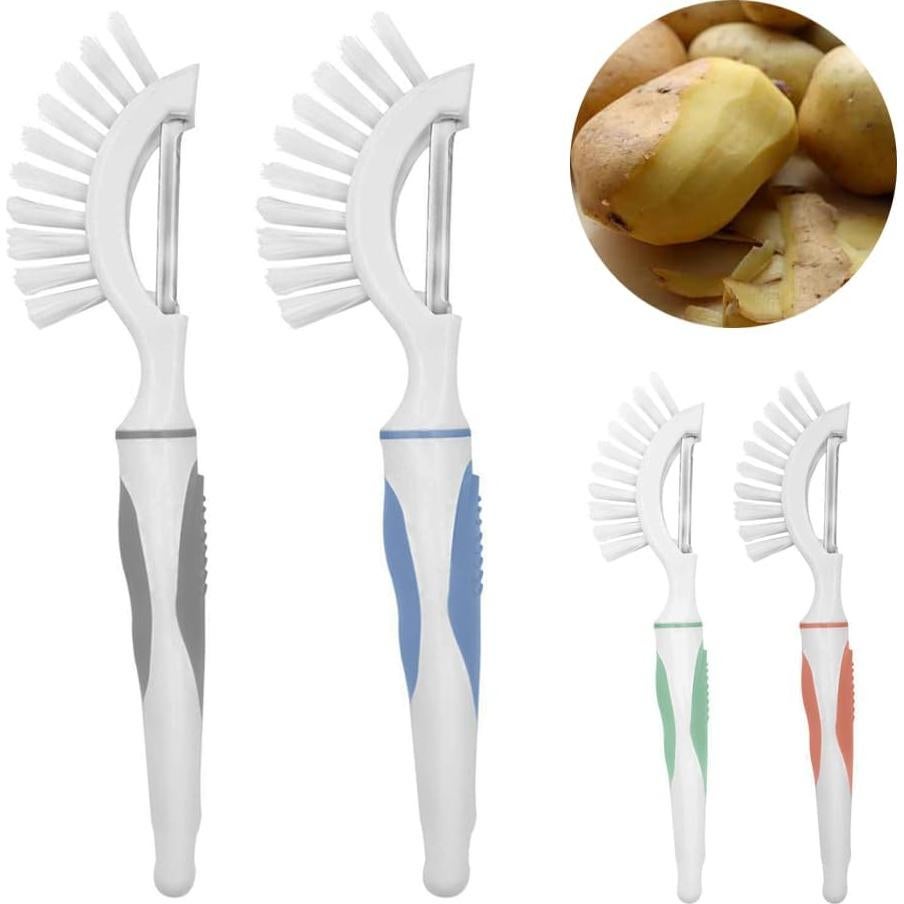 Cepillo y Pelador de Verduras Genérico 2 Pcs Azul