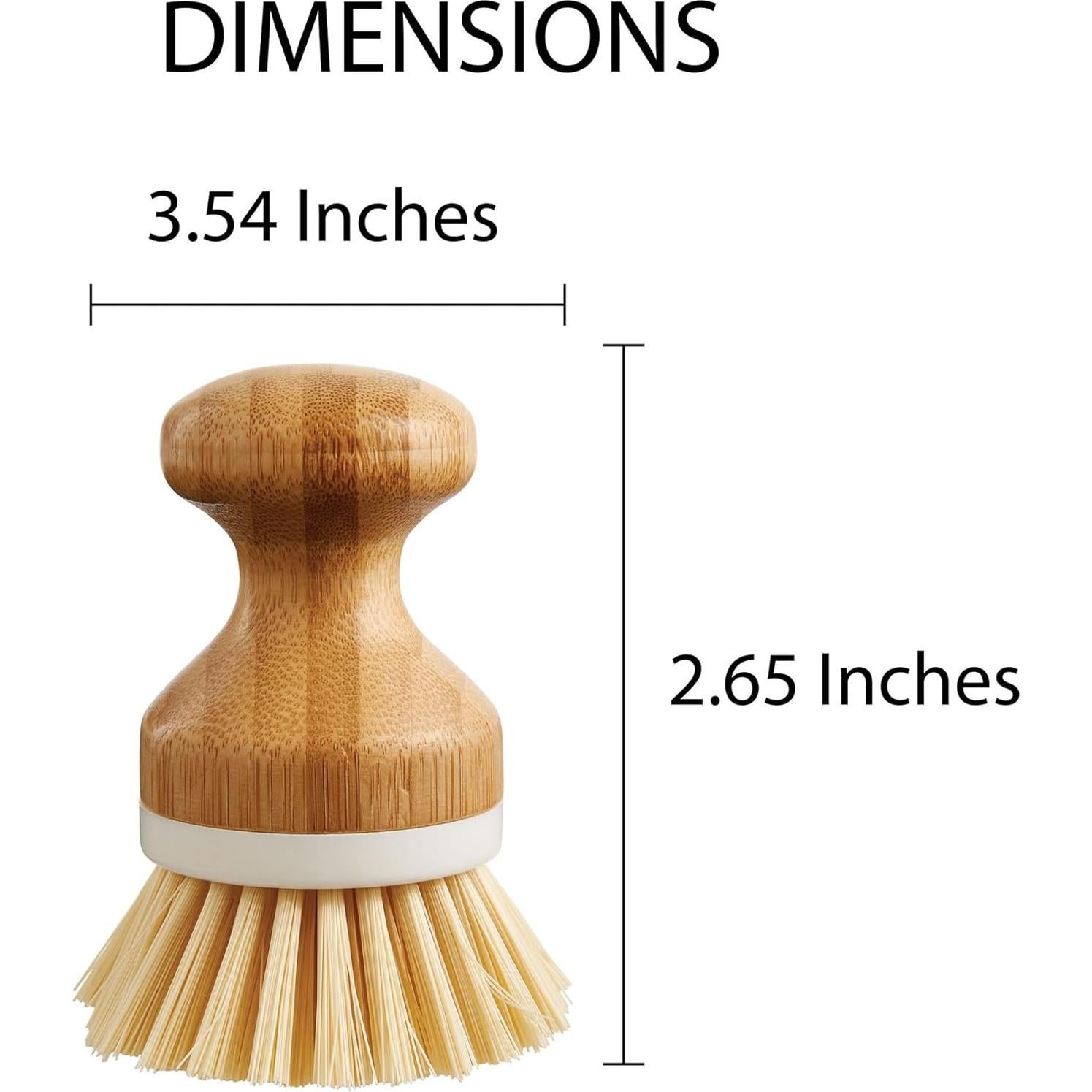 Cepillo de Lavado de Verduras HIC Kitchen 6.7x9 cm Bambú