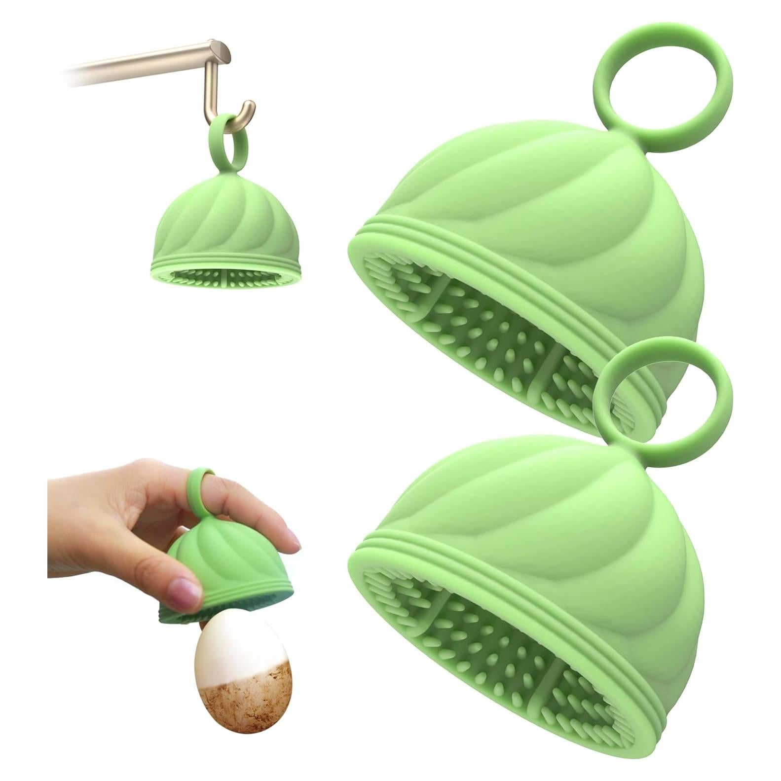 Lavadora de Huevos DoID Tag - Estropajo de Silicona Verde 2 Pcs
