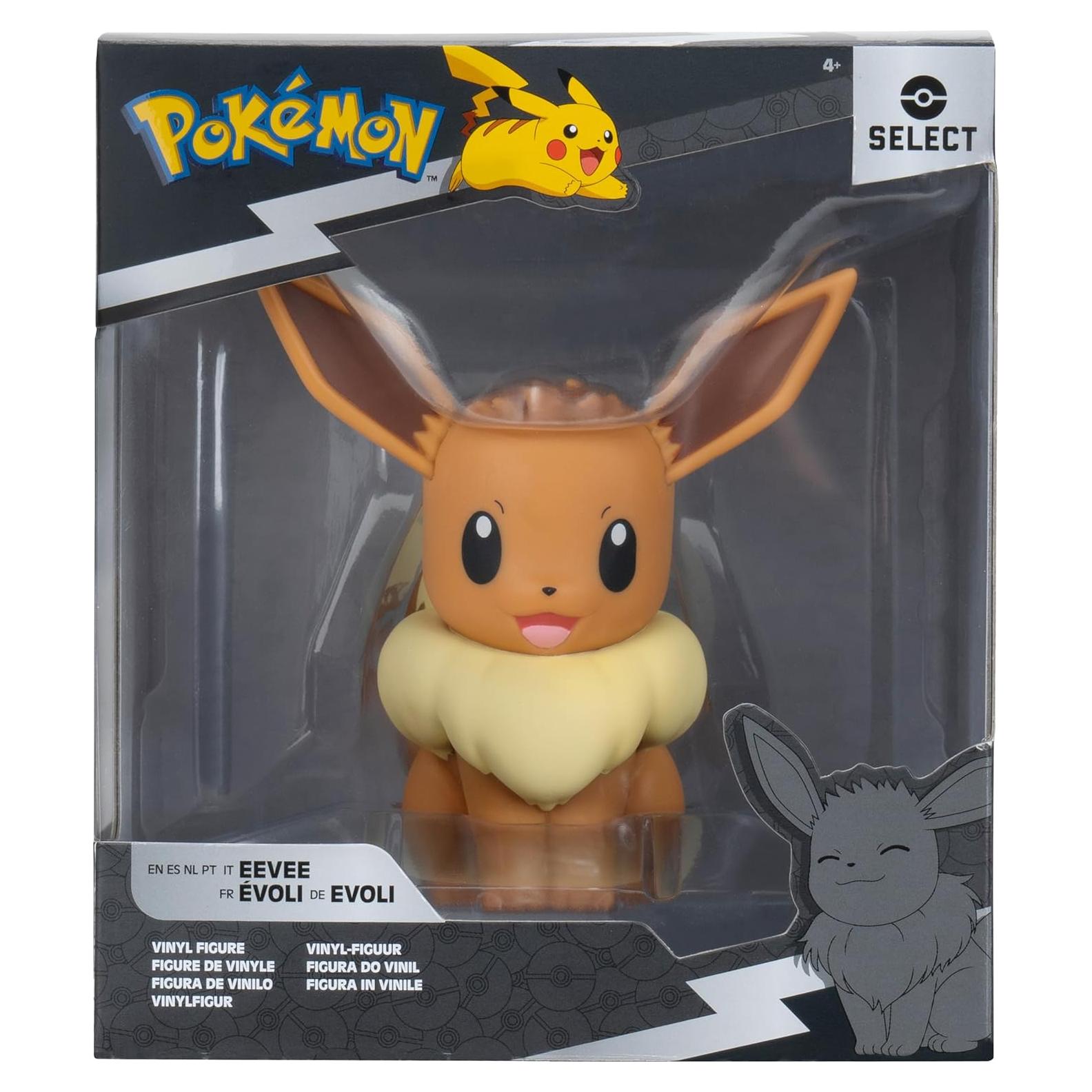 Figura de Vinilo Pokémon Eevee Jazwares 10 cm Detalles Auténticos
