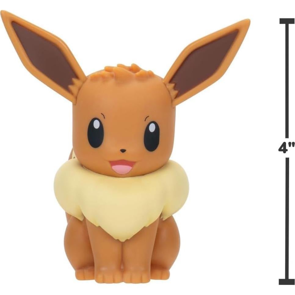 Figura de Vinilo Pokémon Eevee Jazwares 10 cm Detalles Auténticos