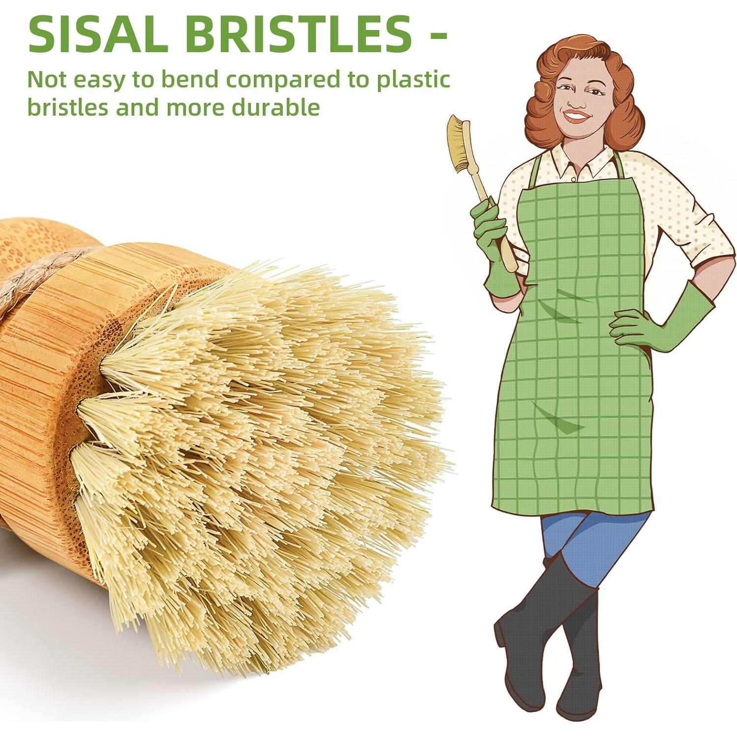 Cepillo de Limpieza de Bambú SUBEKYU con Cerdas de Sisal