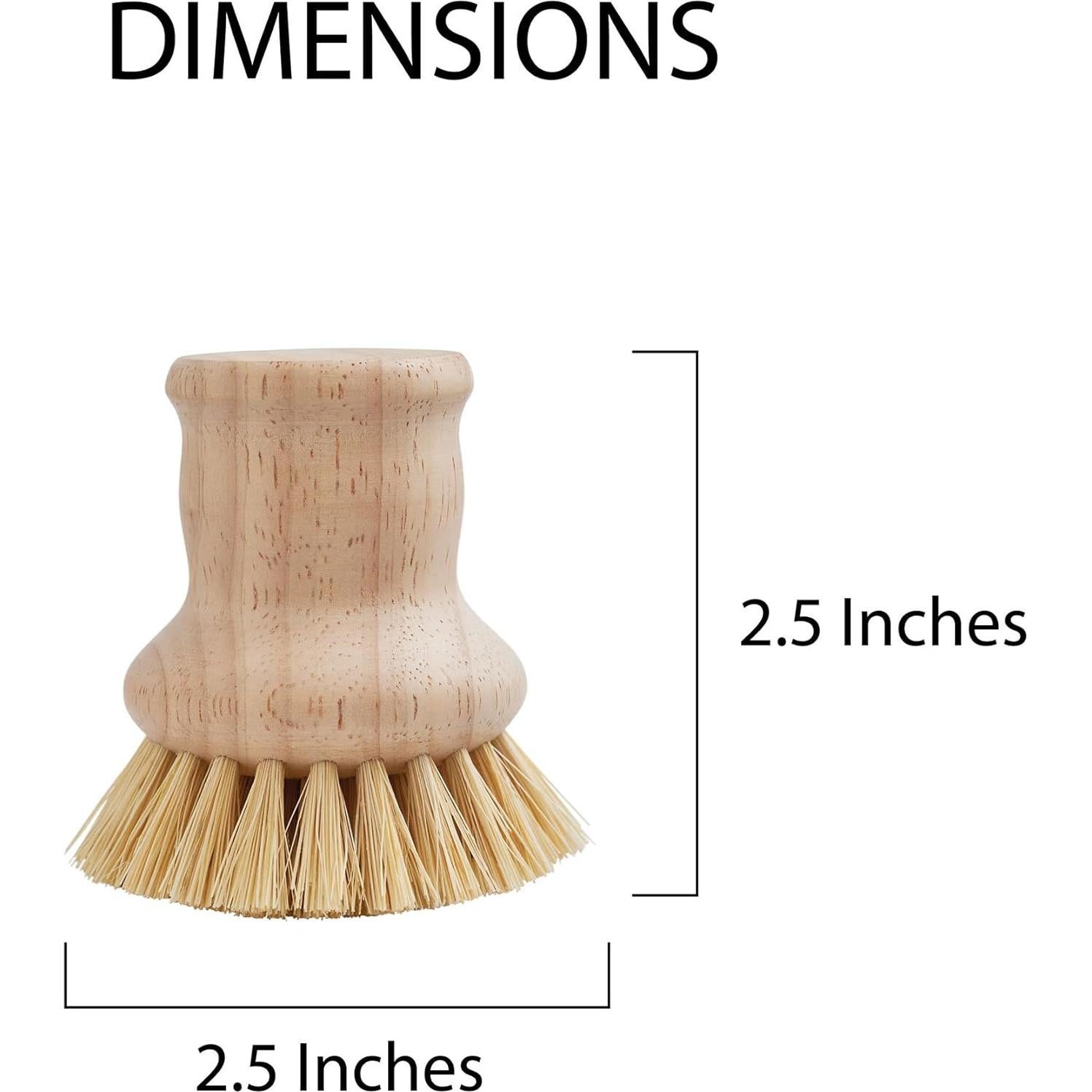 Cepillo de Fregado HIC Kitchen, Cerda Natural, Juego de 2