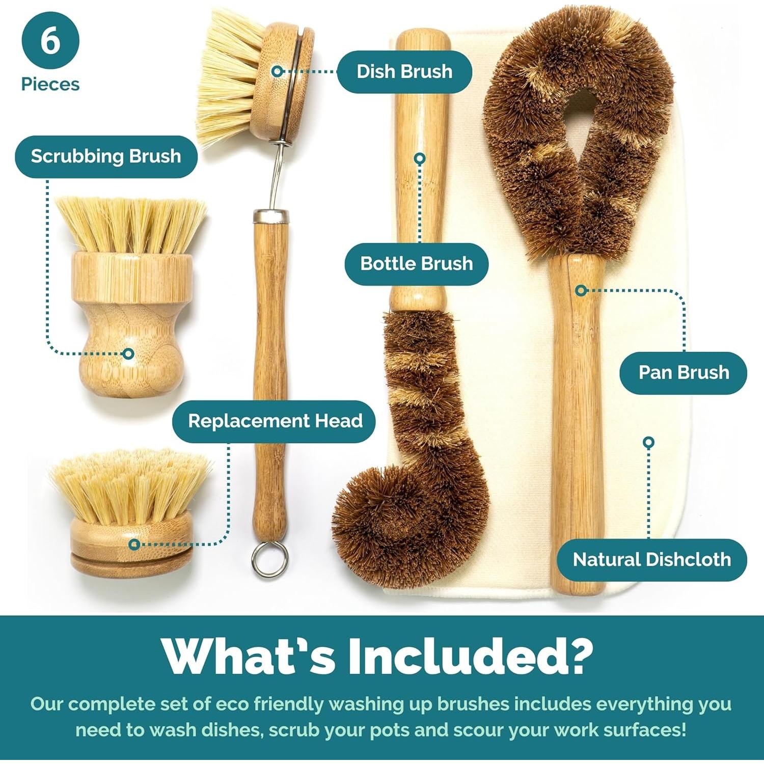 Juego de 6 Cepillos Ecológicos Jungle Culture de Bambú