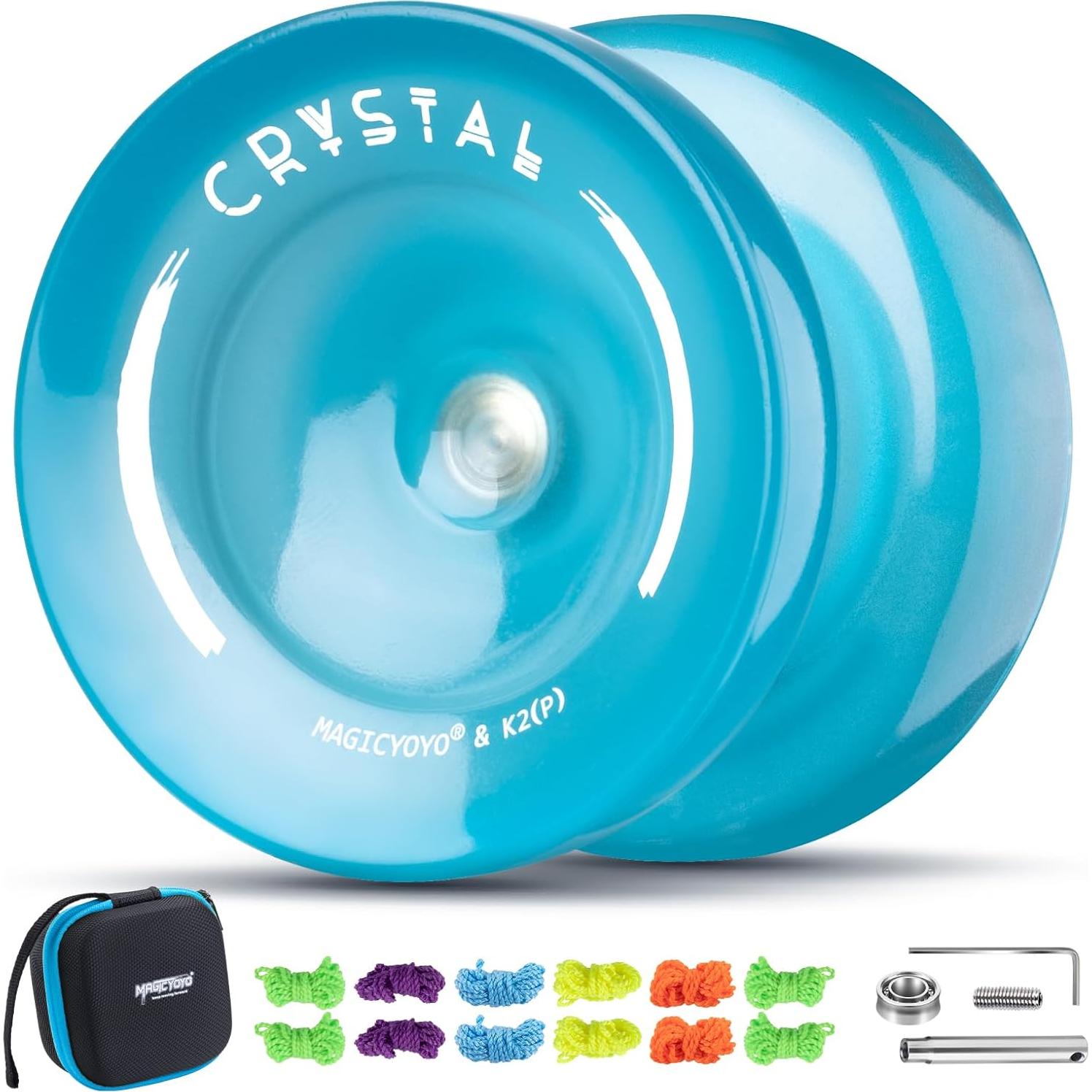 Yoyo Profesional MAGICYOYO K2 Brilla en la Oscuridad - Azul