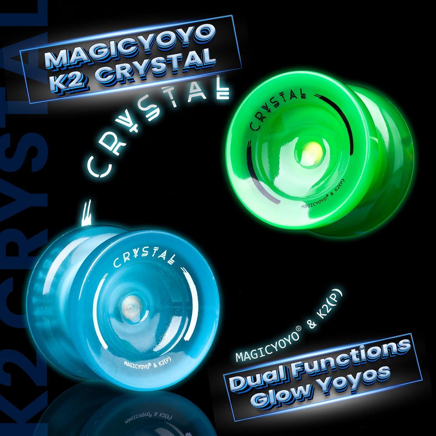 Yoyo MAGICYOYO K2 Brillante Verde y Azul + Accesorios