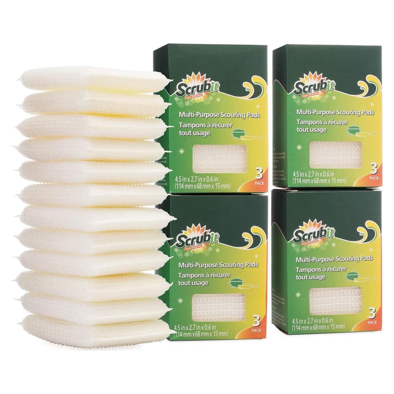 Almohadillas de limpieza multiusos Scrub-It - 12 unidades sin rayones