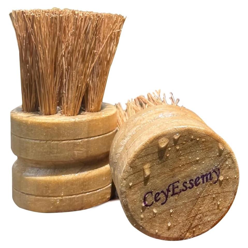 Paquete de 2 Cepillos de Cocina CeyEssemy Madera Champak