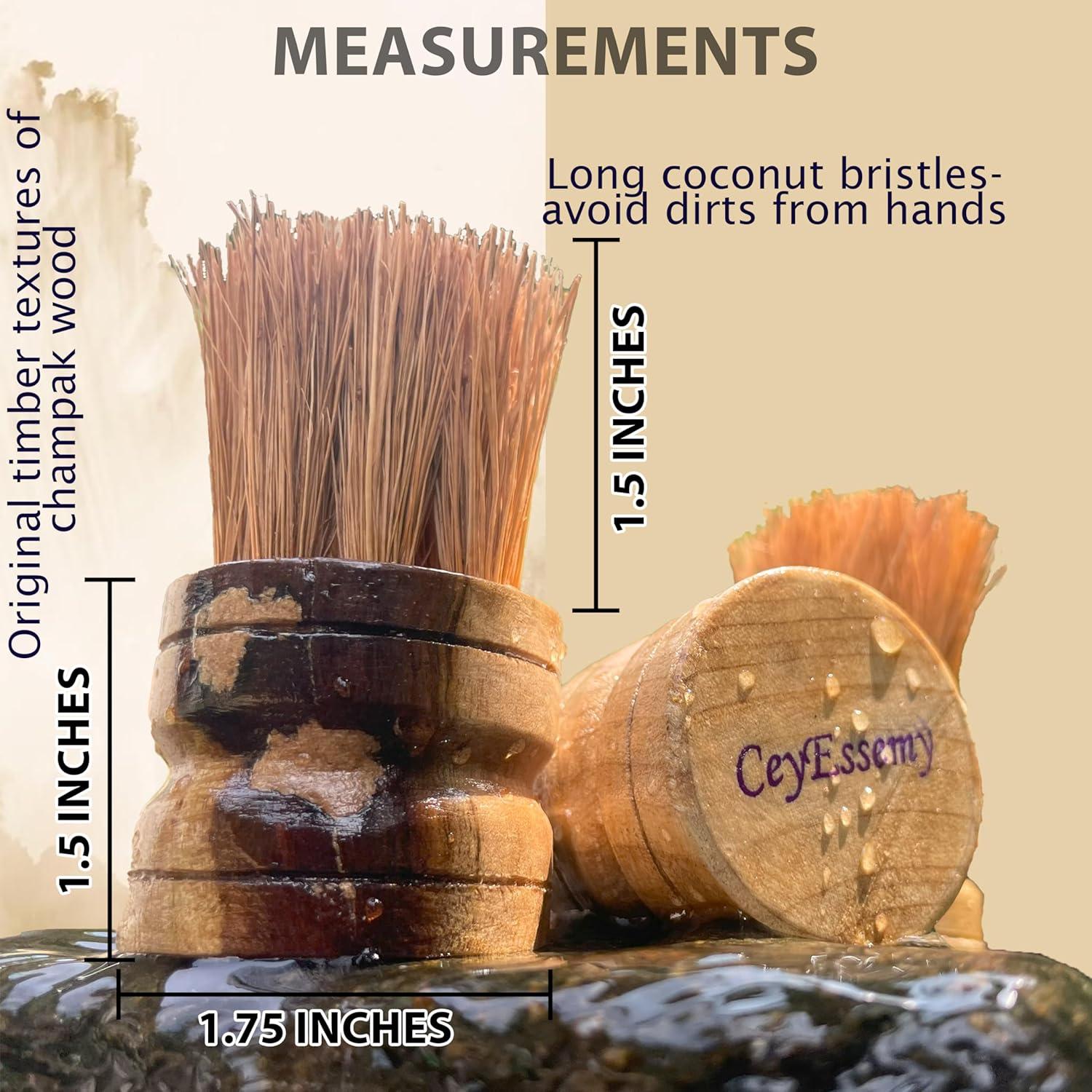 Paquete de 2 Cepillos de Cocina CeyEssemy Madera Champak