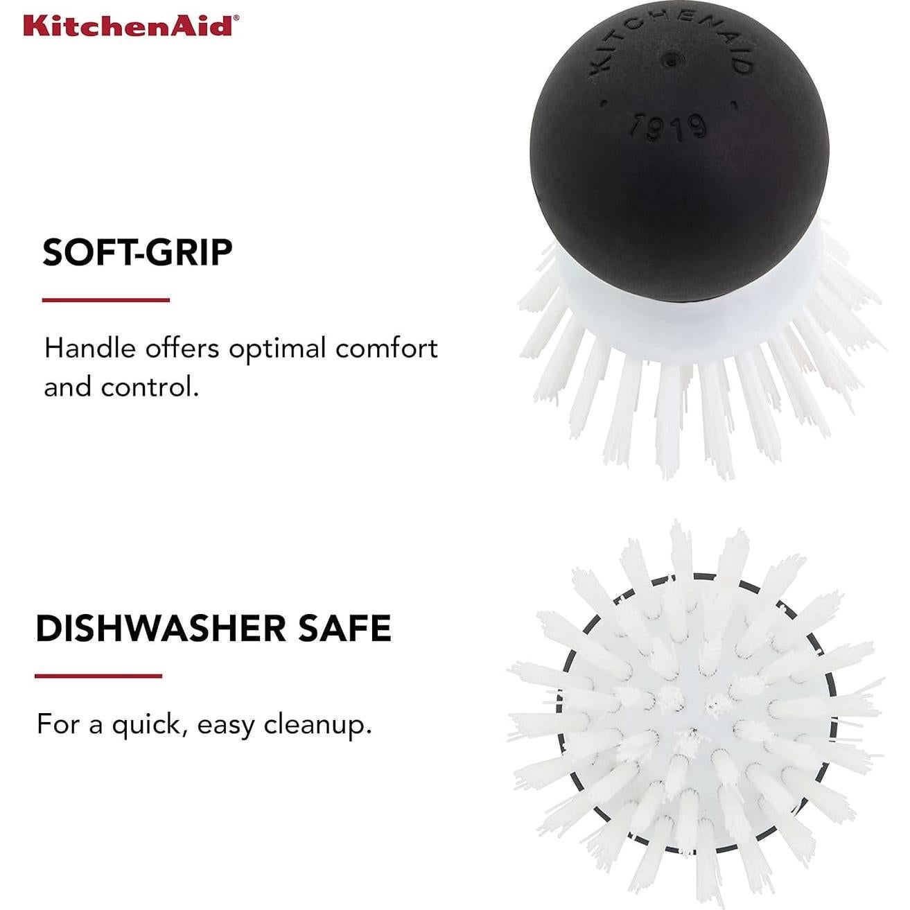 Cepillo de Verduras KitchenAid Antideslizante 5.2 cm Negro