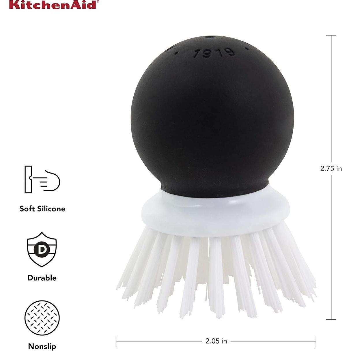 Cepillo de Verduras KitchenAid Antideslizante 5.2 cm Negro
