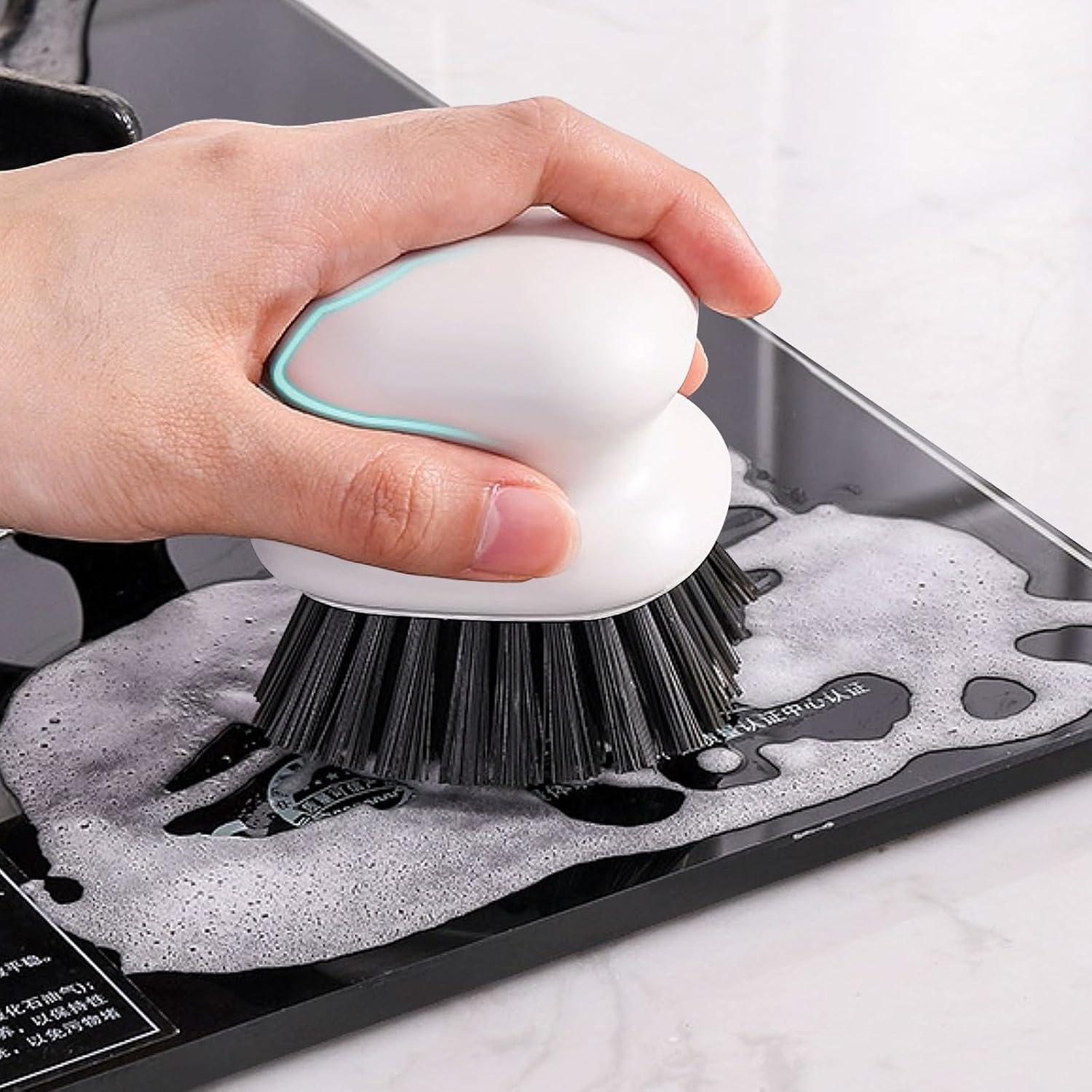 Cepillo de Fregar MUUBOOX 2 Pack Ergonómico Nylon Negro y Blanco