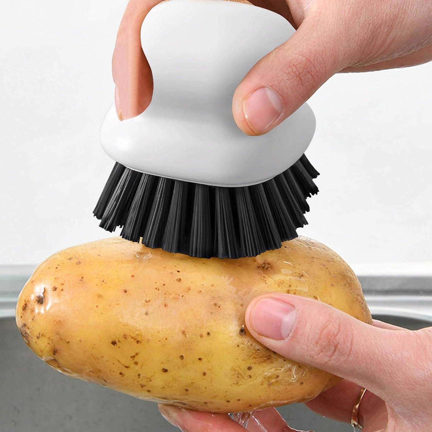 Cepillo de Fregar MUUBOOX 2 Pack Ergonómico Nylon Negro y Blanco