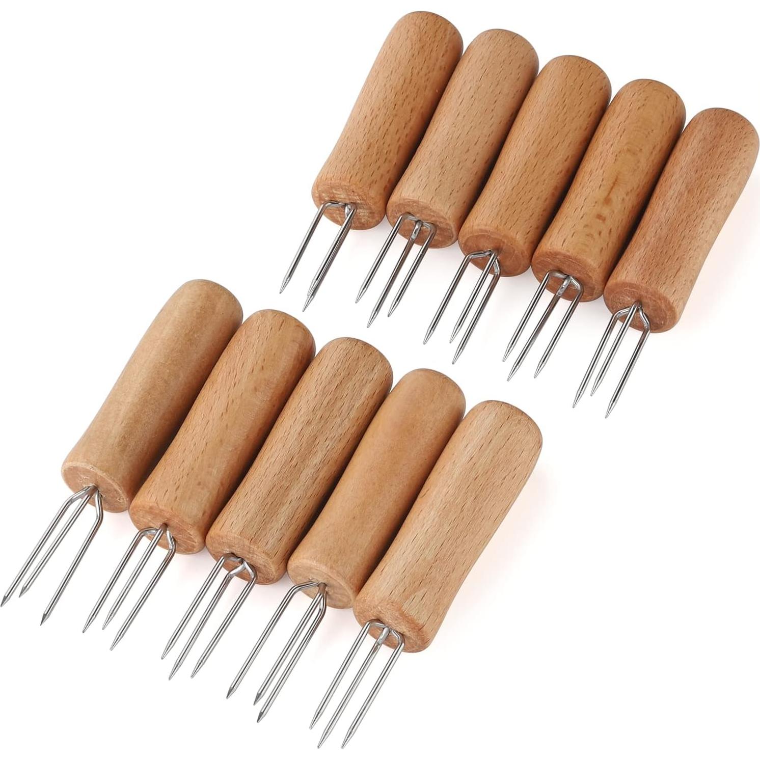 Juego de Sujetadores de Mazorcas de Maíz YellRin 10 Piezas Acero Inoxidable