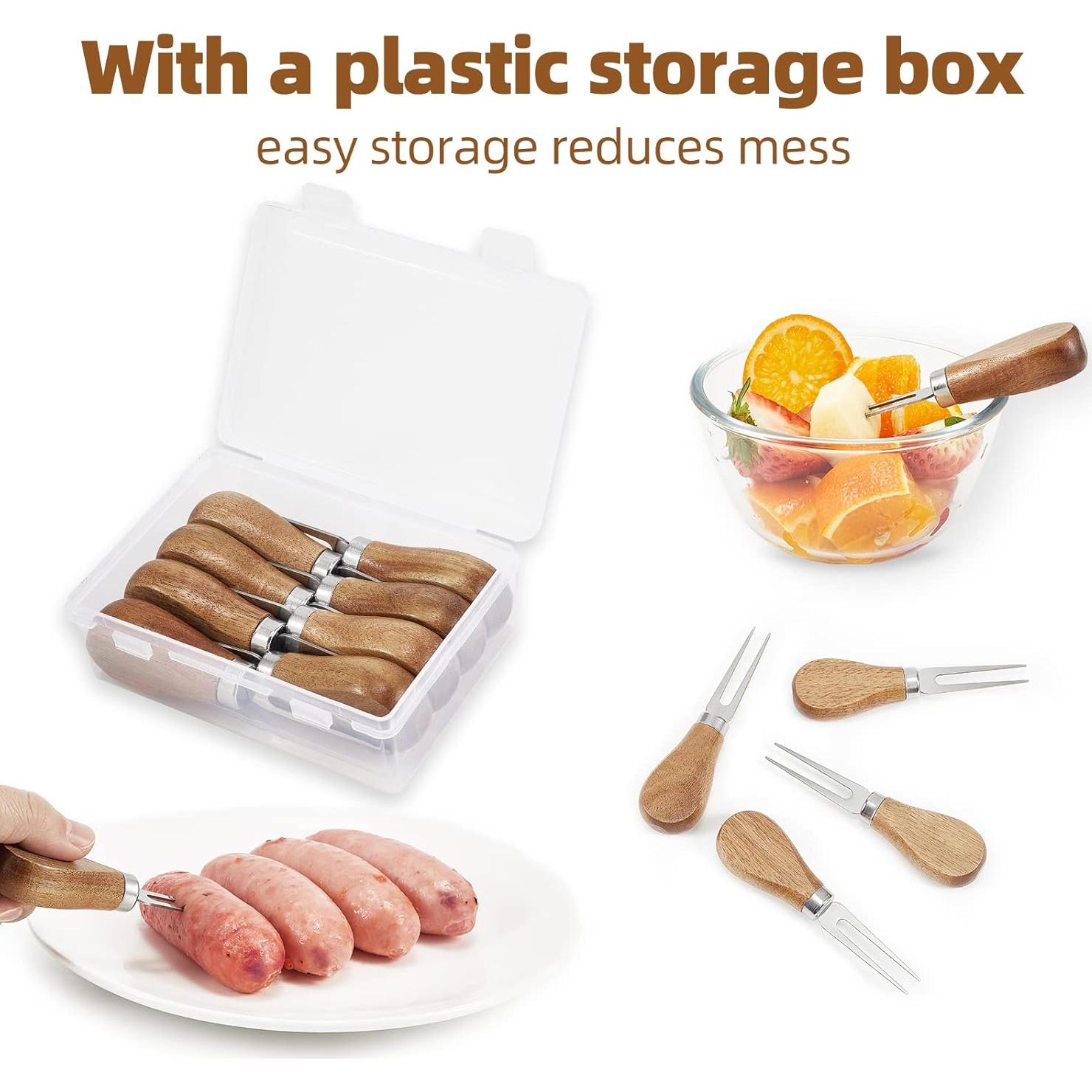 8 Sujetadores de Mazorcas de Maíz OMGOD con Mango de Madera