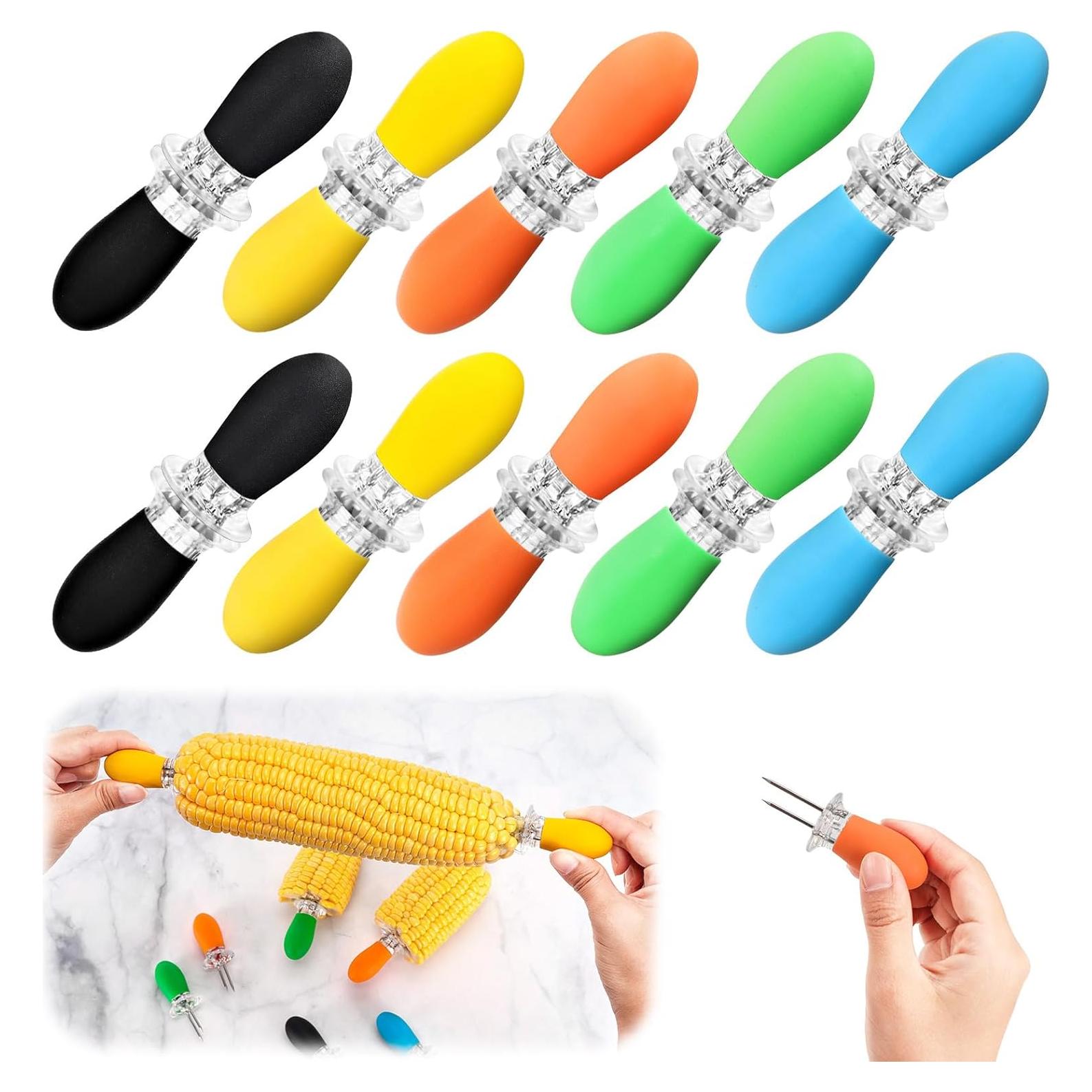 20 Piezas Sujetadores de Mazorcas de Maíz AUGHOA - Acero Inoxidable