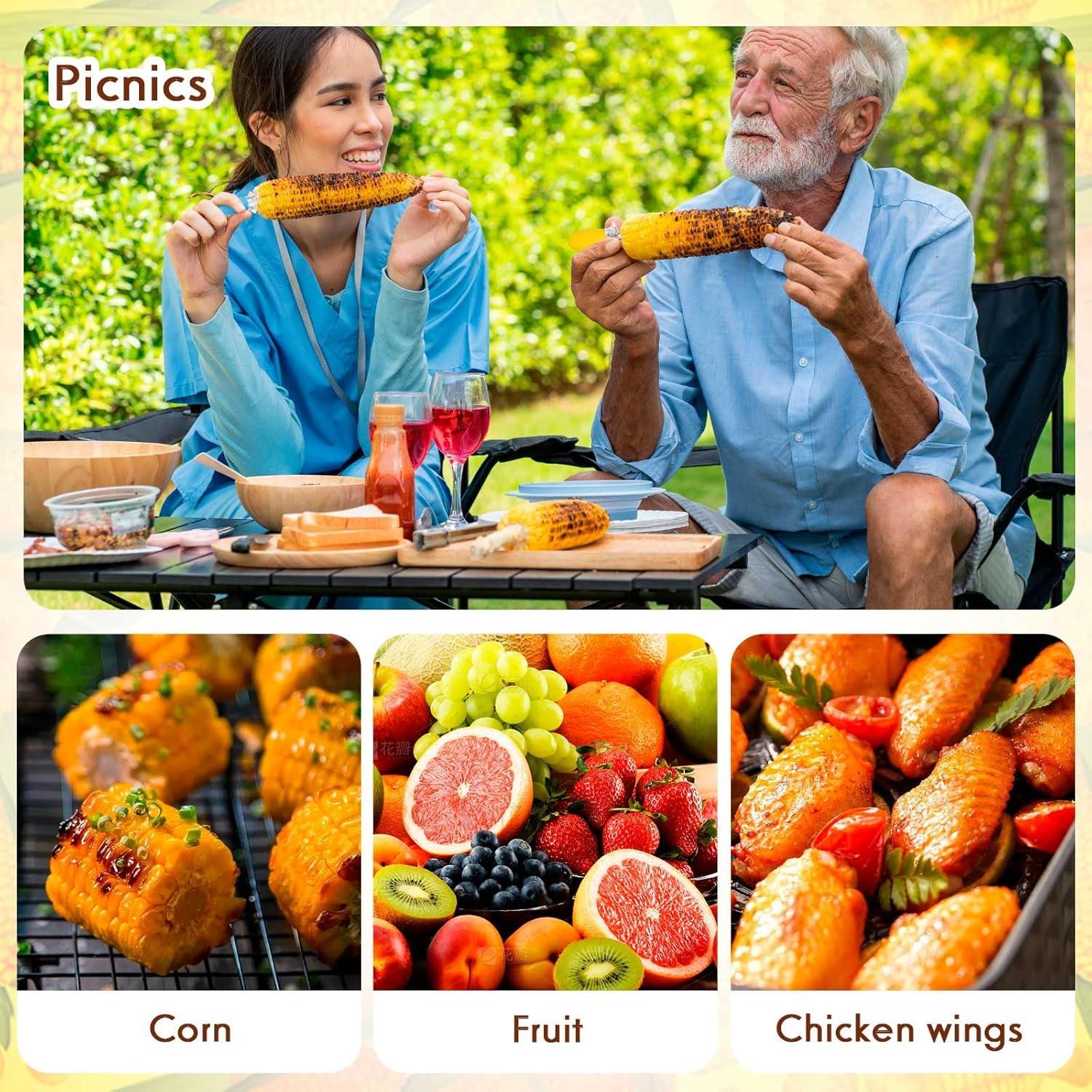 20 Piezas Sujetadores de Mazorcas de Maíz AUGHOA - Acero Inoxidable