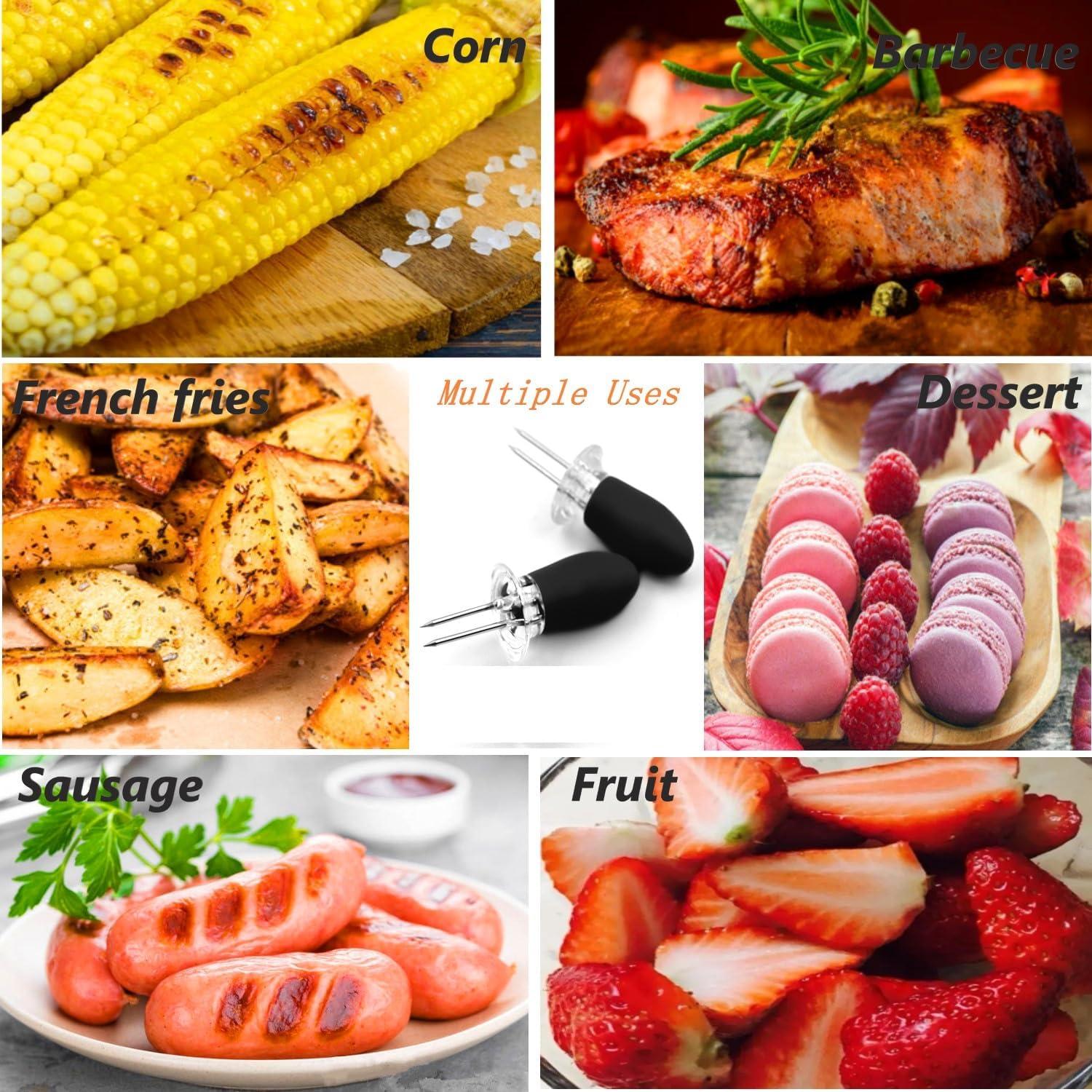 10 Piezas Sujetadores de Mazorcas de Maíz Higoney - Acero Inoxidable