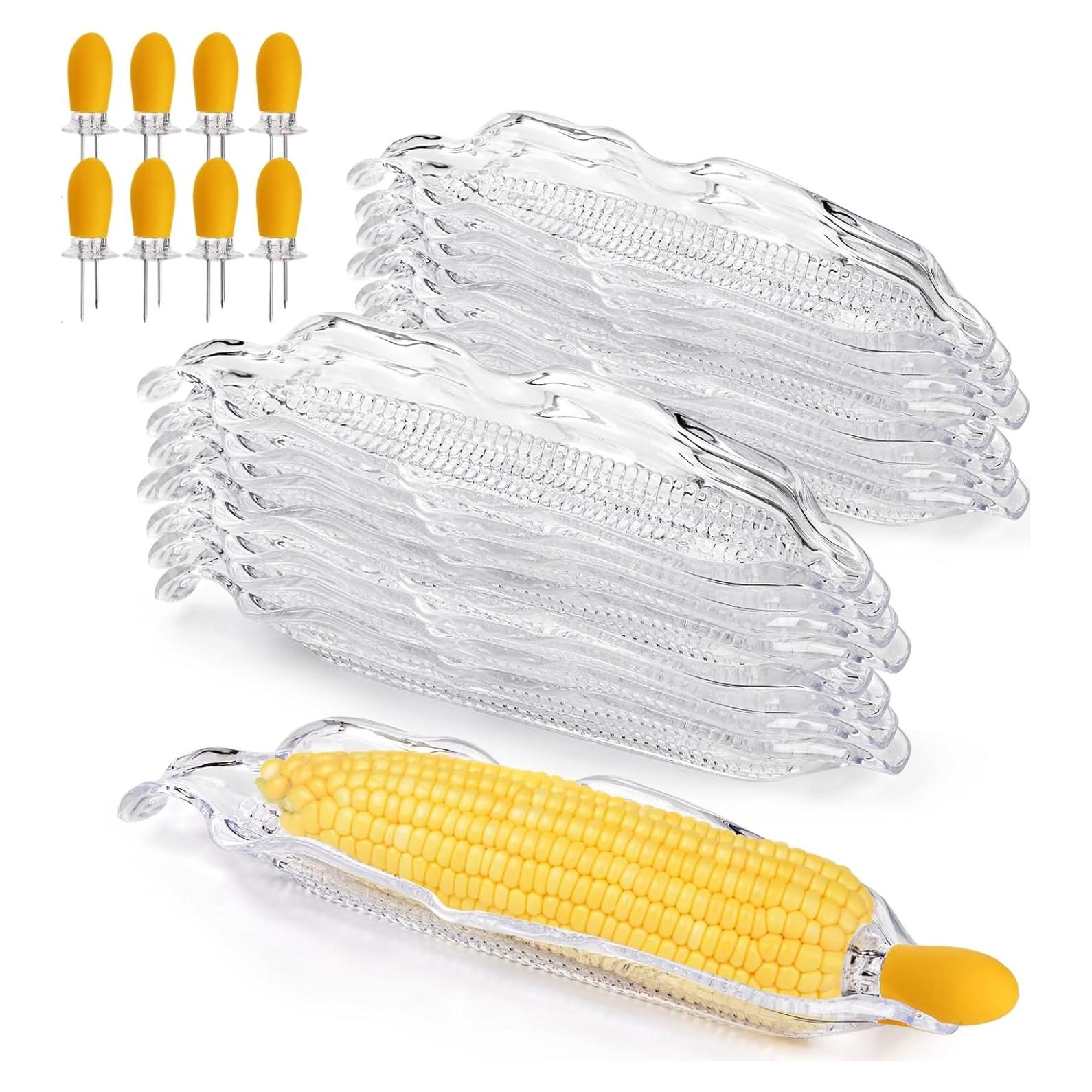 Juego de 18 Piezas de Bandejas y Sujetadores para Maíz Eorbow