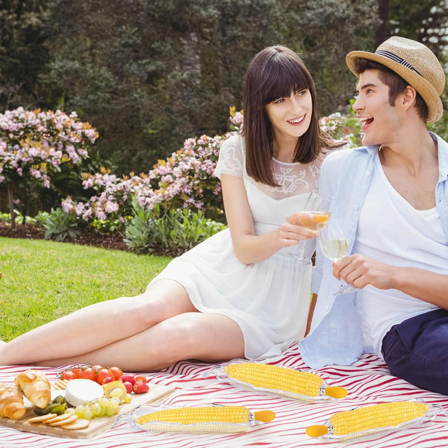 Juego de 18 Piezas de Bandejas y Sujetadores para Maíz Eorbow