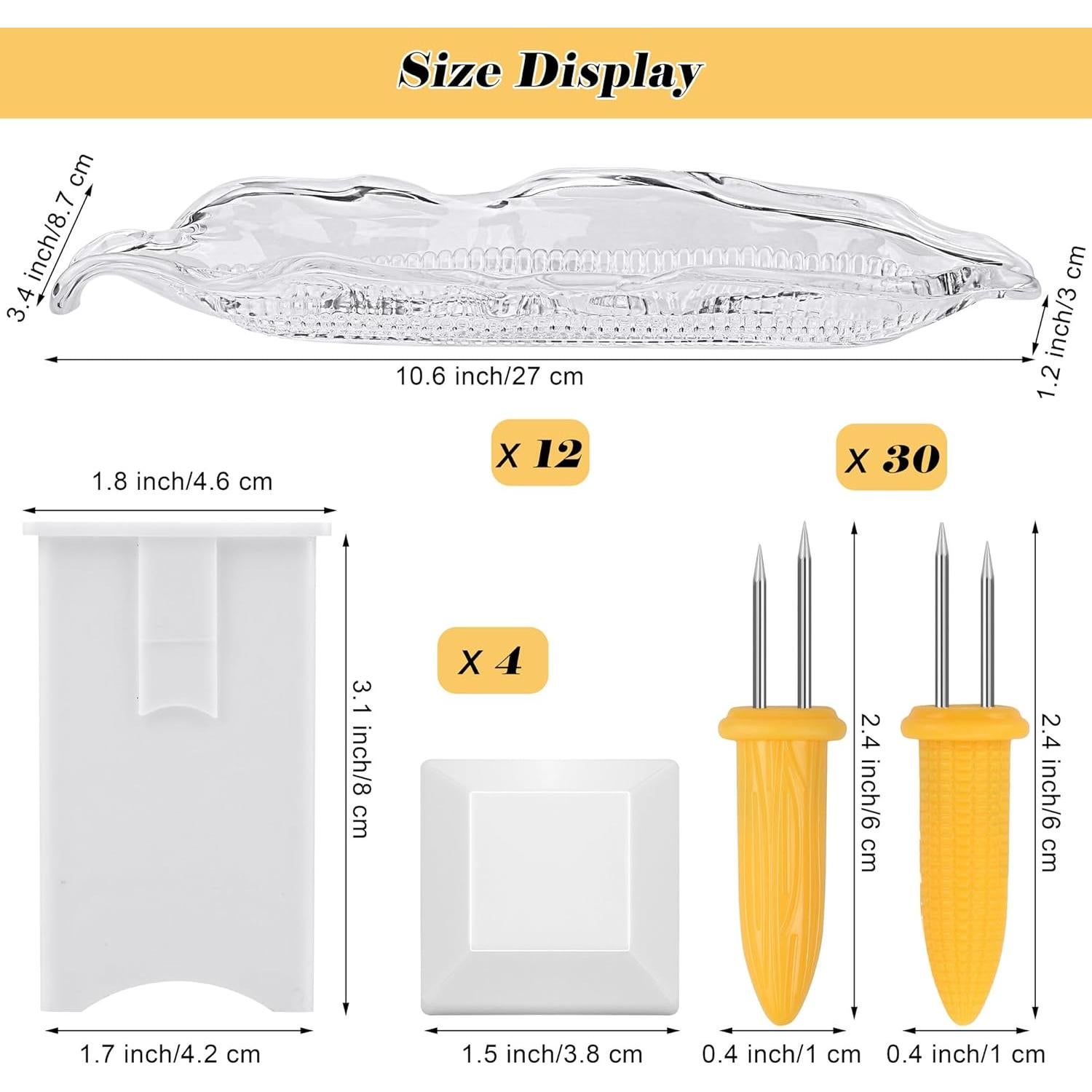 Juego de Platos y Soportes para Mazorcas Aodaer - 46 Piezas