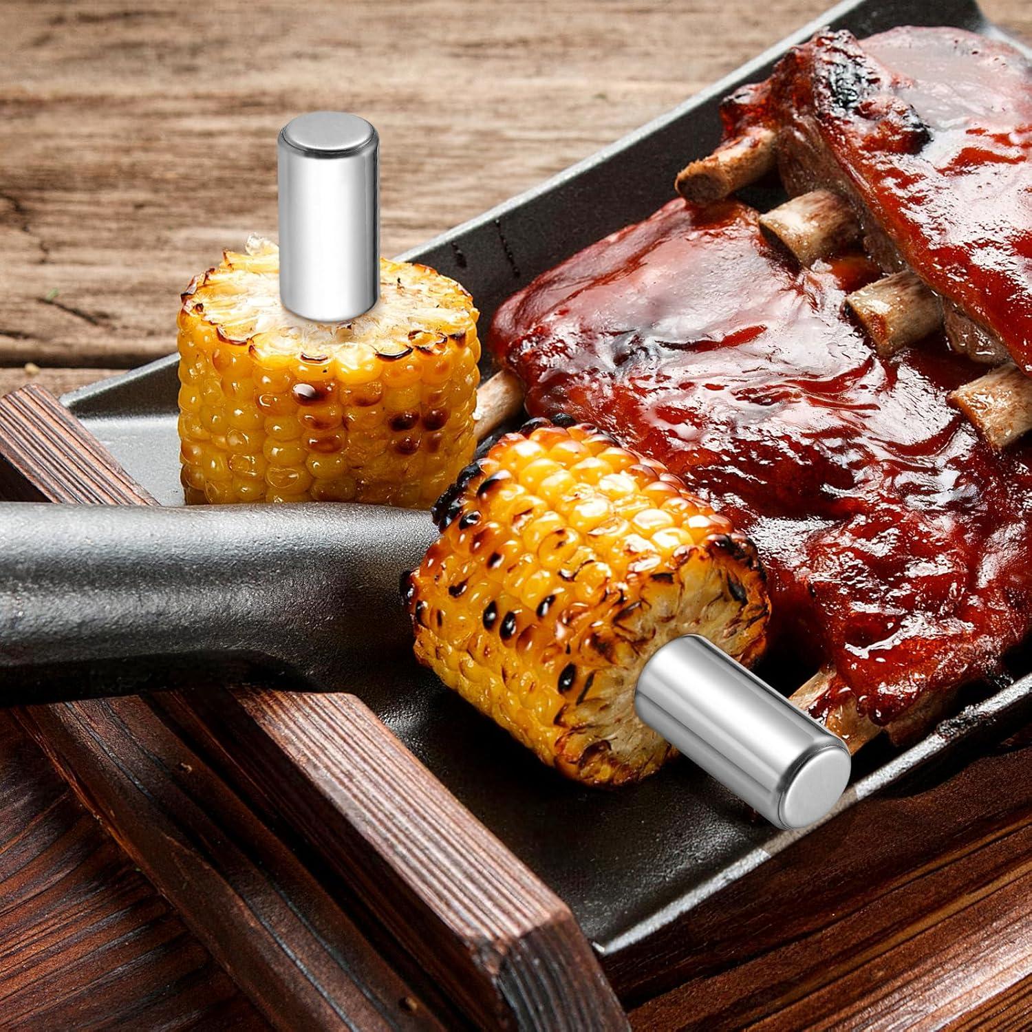 Luxshiny 10 Sujetadores de Mazorcas de Maíz Acero Inoxidable