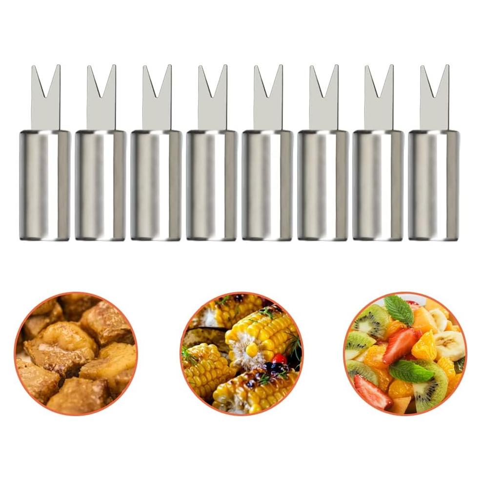 Sujetadores de Mazorcas de Maíz Senzeal - Acero Inoxidable, 8 Pcs