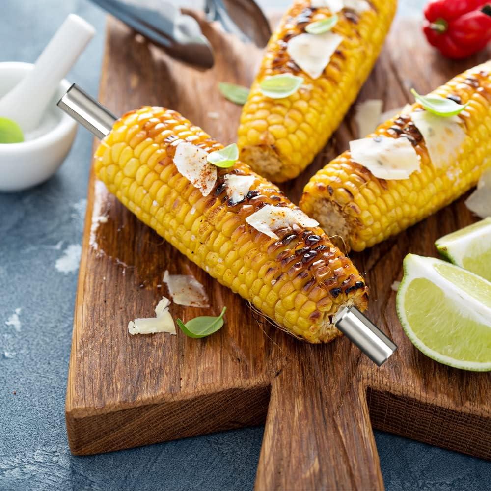 Sujetadores de Mazorcas de Maíz Senzeal - Acero Inoxidable, 8 Pcs