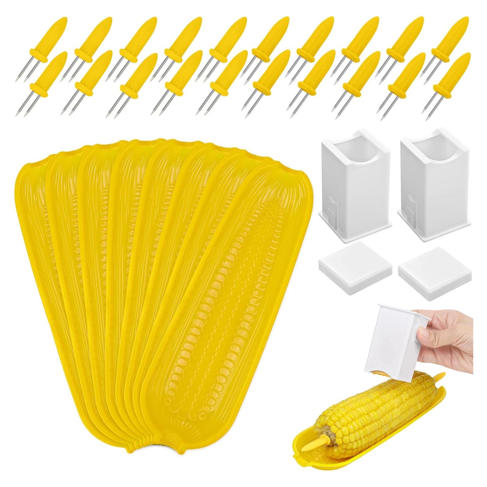 Juego de Bandejas y Sujetadores para Mazorcas Aodaer 30 Piezas