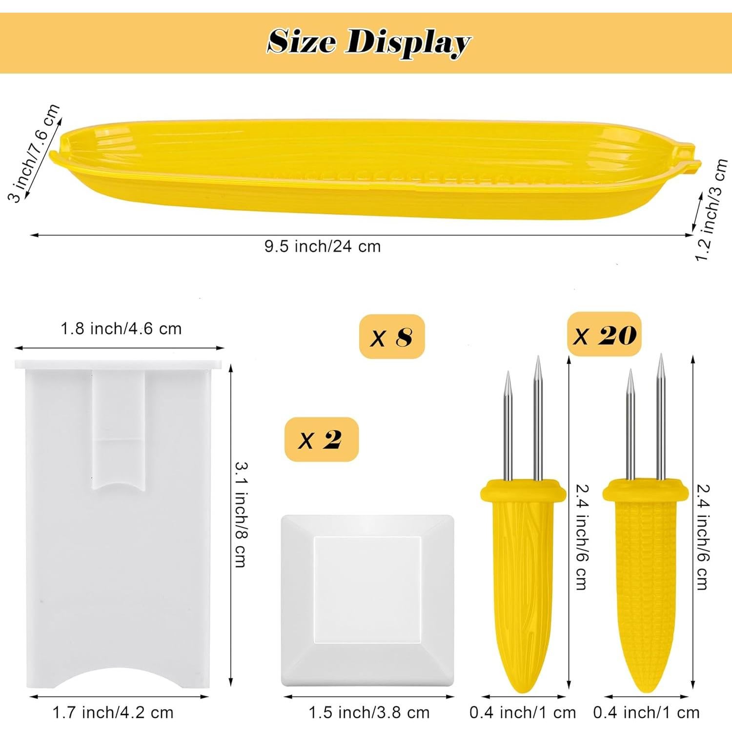 Juego de Bandejas y Sujetadores para Mazorcas Aodaer 30 Piezas