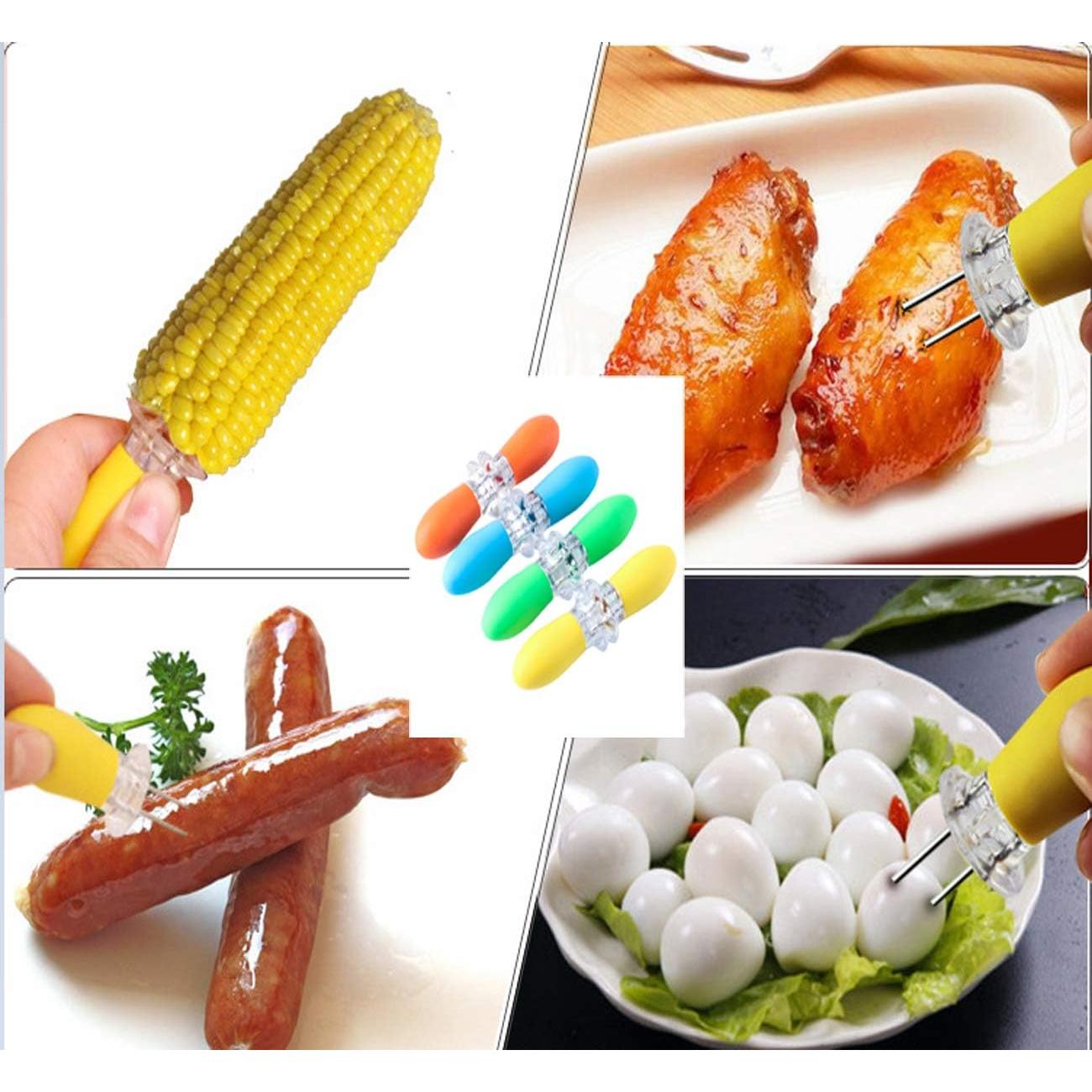 Soportes para Mazorcas de Maíz GIRCSS - Acero Inoxidable - 8 Piezas