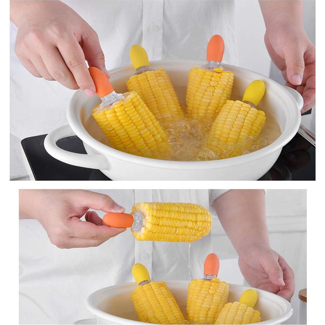 Soportes para Mazorcas de Maíz GIRCSS - Acero Inoxidable - 8 Piezas