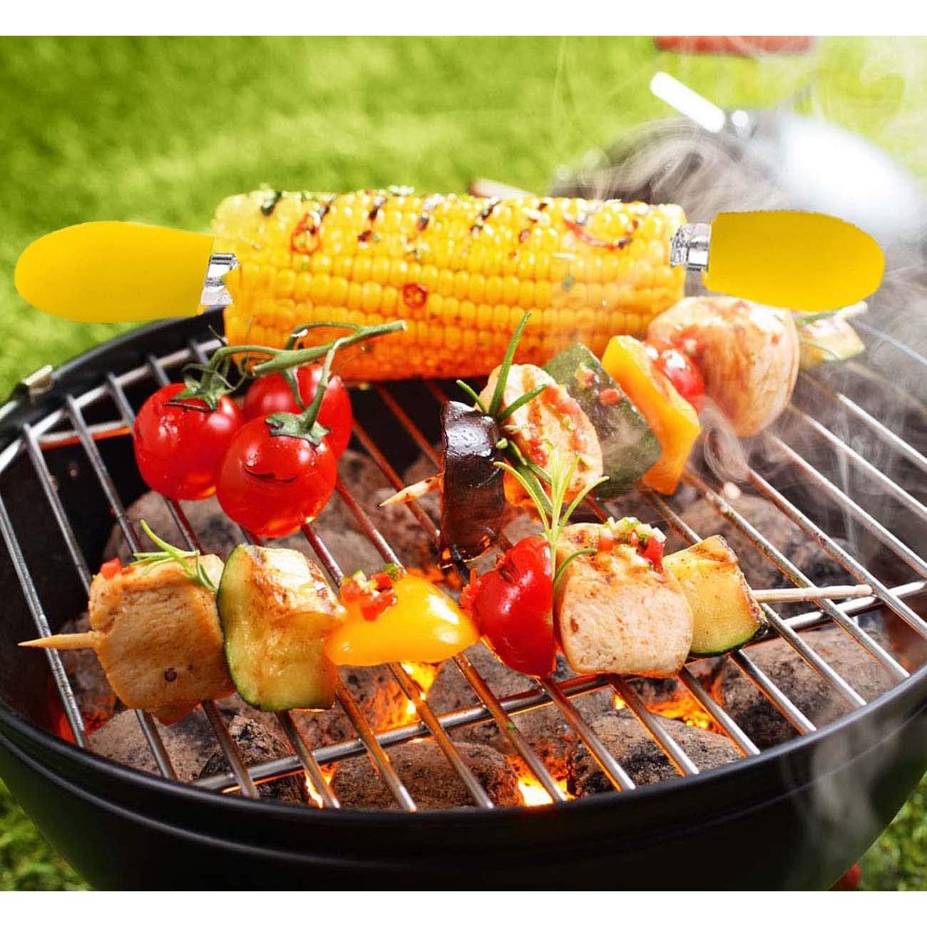 Soportes para Mazorcas de Maíz GIRCSS - Acero Inoxidable - 8 Piezas