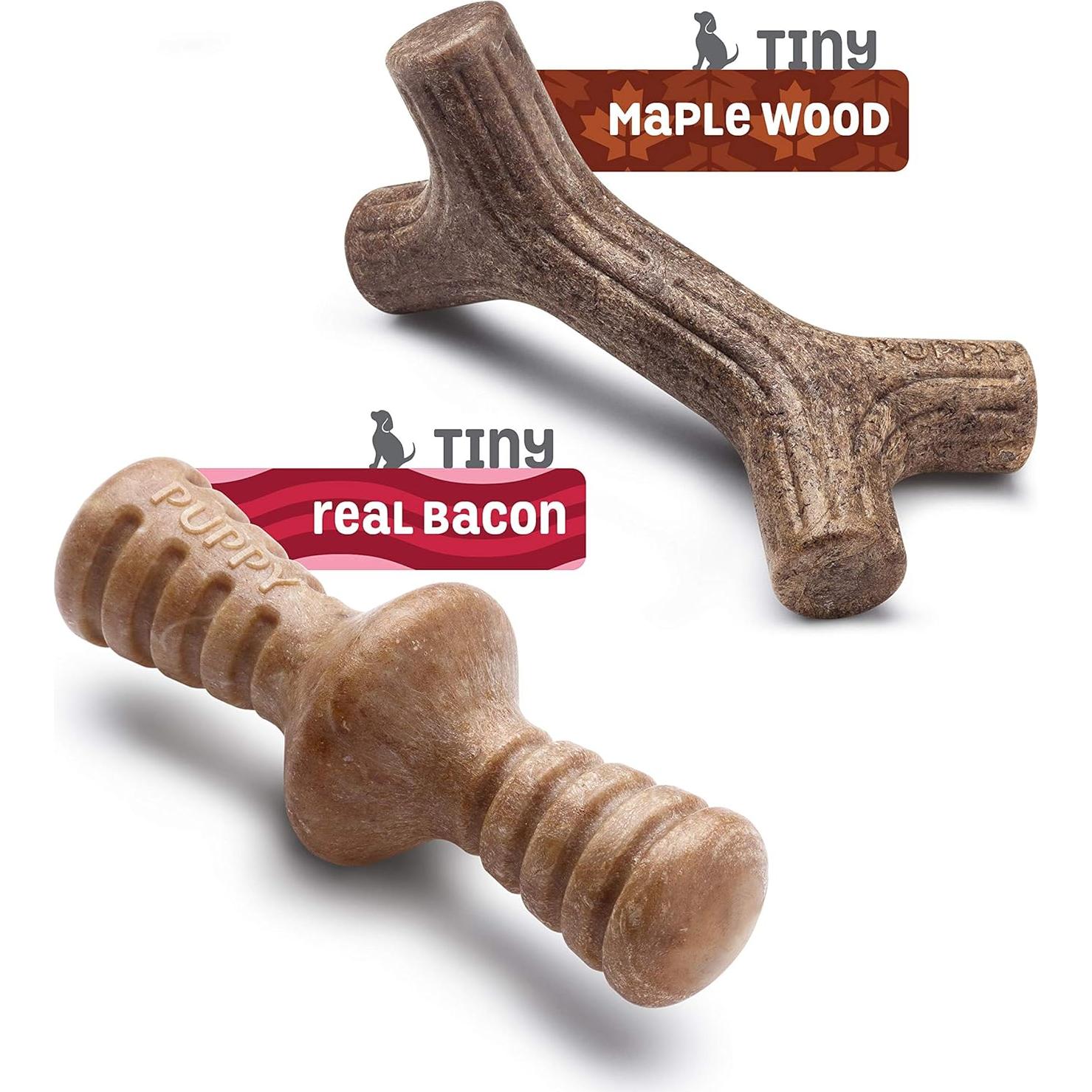 Benebone Cachorro 2-Pack Maplestick/Zaggler Juguetes Masticables