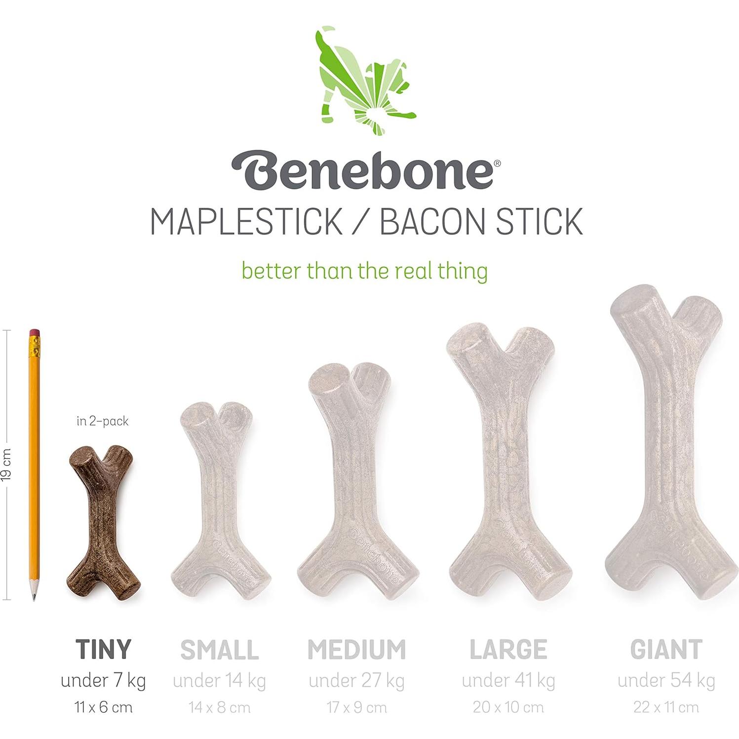 Benebone Cachorro 2-Pack Maplestick/Zaggler Juguetes Masticables