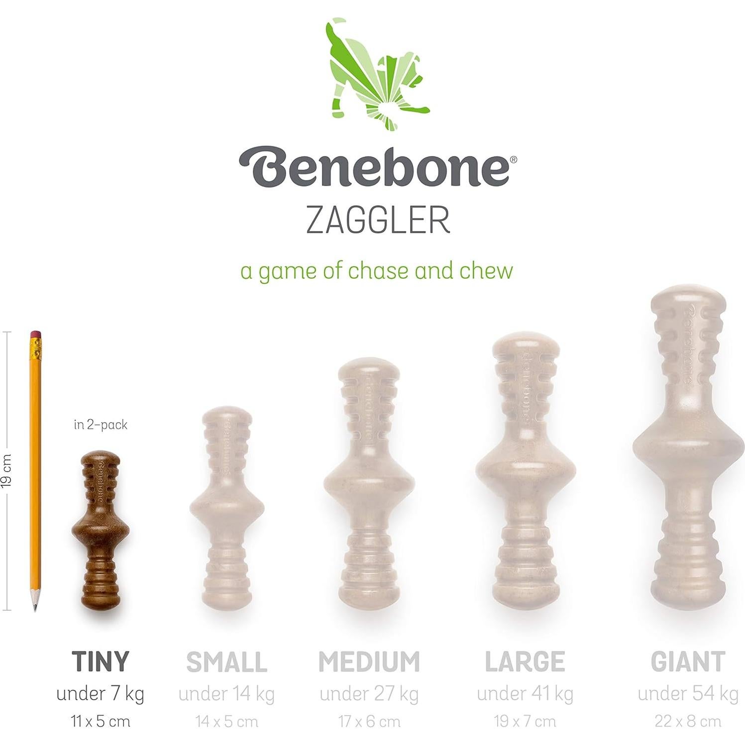 Benebone Cachorro 2-Pack Maplestick/Zaggler Juguetes Masticables