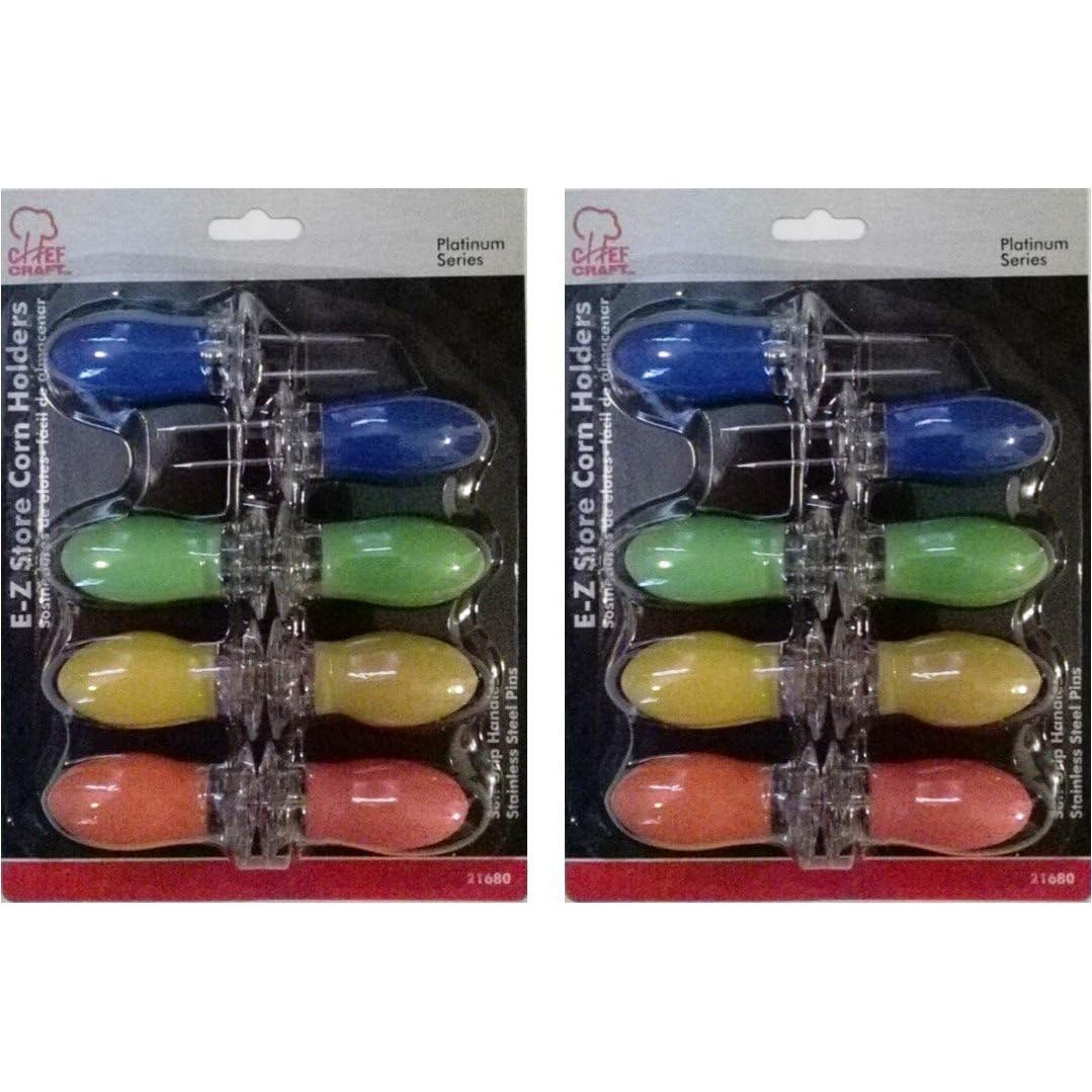 Soporte de Maíz Jumbo Chef Craft - 12 Piezas Multicolor