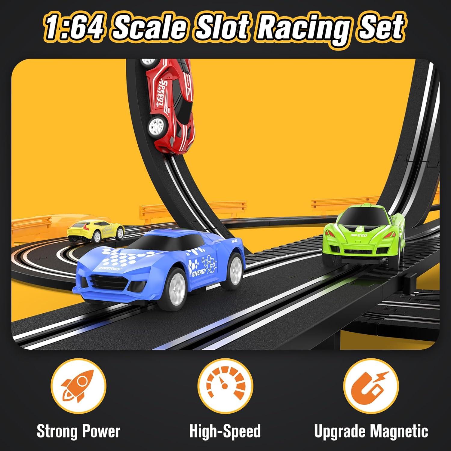 Set de Pista de Carreras Eléctrica Mccreadee 5.61m 4 Coches