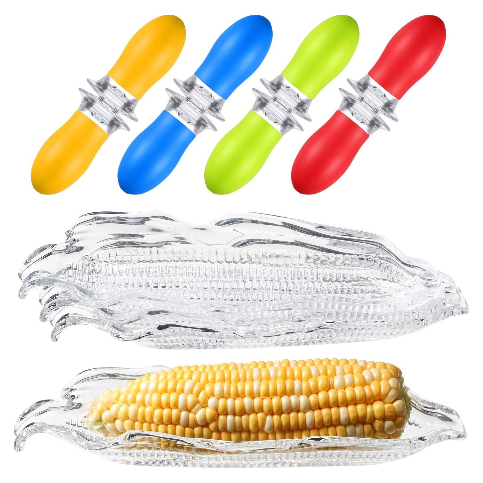 Juego de Utensilios para Maíz Nuenen - 4 Bandejas y 8 Soportes