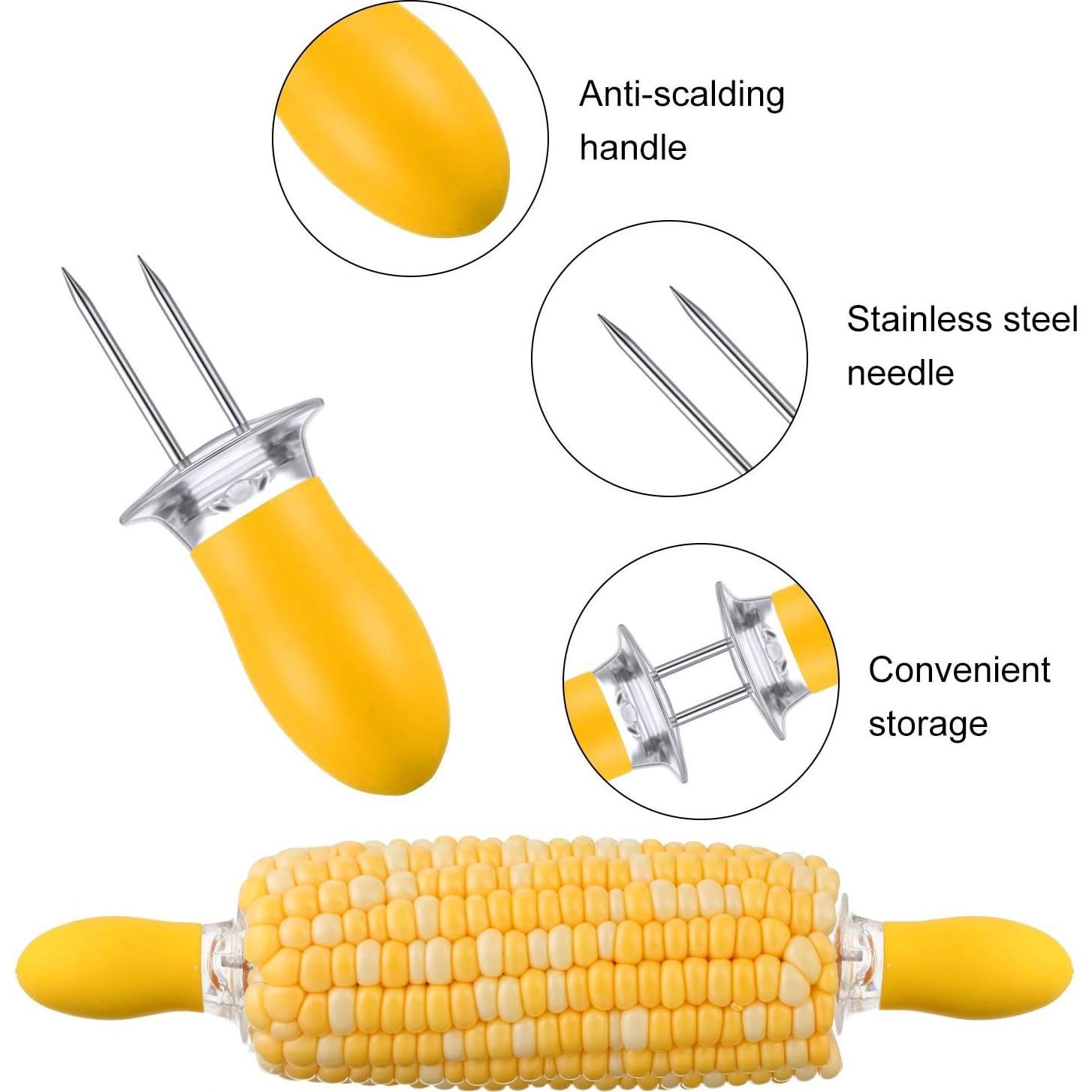 Juego de Utensilios para Maíz Nuenen - 4 Bandejas y 8 Soportes