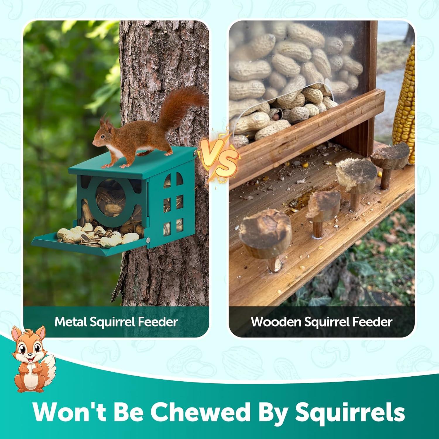 Comedero Colgante para Ardillas KLBWWA de Metal Resistente