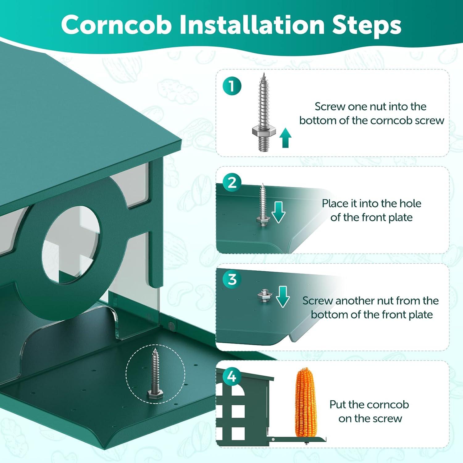 Comedero Colgante para Ardillas KLBWWA de Metal Resistente